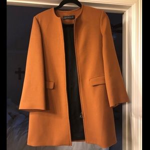 Zara Zippered Coat Burnt Sienna *NEVER BEEN WORN*